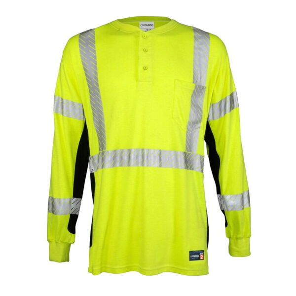 Unisex Tall FR Long Sleeve Henley T-Shirt Thumbnail