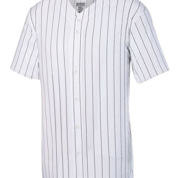 Unisex Pinstripe Full Button Baseball Jersey Thumbnail