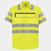 Men's High Visibility Safety Short Sleeve Work Shirt Thumbnail