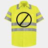 Men's High Visibility Safety Short Sleeve Work Shirt Thumbnail