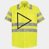 Men's High Visibility Safety Short Sleeve Work Shirt Thumbnail