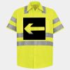 Men's High Visibility Safety Short Sleeve Work Shirt Thumbnail