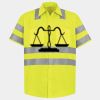 Men's High Visibility Safety Short Sleeve Work Shirt Thumbnail