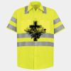 Men's High Visibility Safety Short Sleeve Work Shirt Thumbnail
