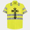 Men's High Visibility Safety Short Sleeve Work Shirt Thumbnail
