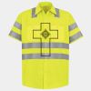 Men's High Visibility Safety Short Sleeve Work Shirt Thumbnail