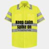 Men's High Visibility Safety Short Sleeve Work Shirt Thumbnail