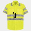 Men's High Visibility Safety Short Sleeve Work Shirt Thumbnail