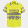 Men's High Visibility Safety Short Sleeve Work Shirt Thumbnail