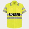Men's High Visibility Safety Short Sleeve Work Shirt Thumbnail