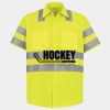 Men's High Visibility Safety Short Sleeve Work Shirt Thumbnail