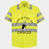 Men's High Visibility Safety Short Sleeve Work Shirt Thumbnail