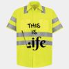Men's High Visibility Safety Short Sleeve Work Shirt Thumbnail