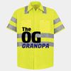 Men's High Visibility Safety Short Sleeve Work Shirt Thumbnail
