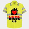 Men's High Visibility Safety Short Sleeve Work Shirt Thumbnail
