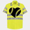 Men's High Visibility Safety Short Sleeve Work Shirt Thumbnail