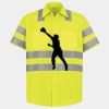 Men's High Visibility Safety Short Sleeve Work Shirt Thumbnail