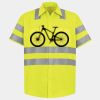 Men's High Visibility Safety Short Sleeve Work Shirt Thumbnail