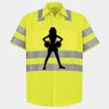 Men's High Visibility Safety Short Sleeve Work Shirt Thumbnail