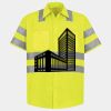 Men's High Visibility Safety Short Sleeve Work Shirt Thumbnail