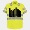 Men's High Visibility Safety Short Sleeve Work Shirt Thumbnail