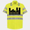 Men's High Visibility Safety Short Sleeve Work Shirt Thumbnail