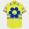 Men's High Visibility Safety Short Sleeve Work Shirt Thumbnail