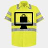 Men's High Visibility Safety Short Sleeve Work Shirt Thumbnail