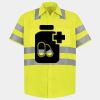 Men's High Visibility Safety Short Sleeve Work Shirt Thumbnail