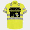 Men's High Visibility Safety Short Sleeve Work Shirt Thumbnail